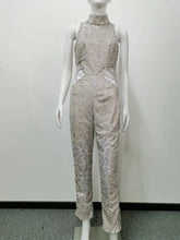 Load image into Gallery viewer, Shimmery Sleeveless Palazzo Elegant Party Evening Jumpsuit Comfortable Soft Stretch Romper For Women
