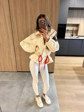 Load image into Gallery viewer, Women's Fashion Drawstring  Lapel Long Sleeve Single-Breasted Slim Coat Jacjket

