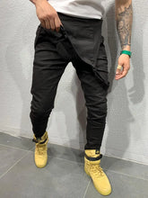 Load image into Gallery viewer, Men's Tie Dye Denim Overalls, Slim Fit and Slimming  Jeans
