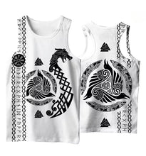 Load image into Gallery viewer, Nordic Viking Mythology Themed Men's Sleeveless Vest 3D Printed Men's Top Streetwear Retro Vest Tank Top Men Mens Clothing
