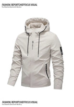 Load image into Gallery viewer, Men Hiking Jacket Spring Autumn Streetwear Fashion Hooded Jacket Casual Zip Up Loose Coat Outdoor Jogging Activewear Windbreaker
