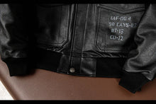 Load image into Gallery viewer, 2025 New Spring Men's Genuine Leather Jacket Embroidery Bomber Cowhide Air Force Jacket Motorcycle Leather Coat A2 Biker Clothes

