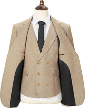 Load image into Gallery viewer, Men's 3 Piece Herringbone Suit
