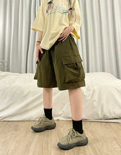 Load image into Gallery viewer, Women High Waist Cargo Shorts
