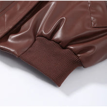 Load image into Gallery viewer, Street Women's Cropped Leather Jacket Skirt Set Stand Collar Zipper Coats Pleated Mini Skirts 2026 Spring Lady Fashion Suit
