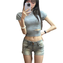Load image into Gallery viewer, Low Waisted Denim  Women I Retro And Spicy Shorts
