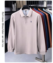 Load image into Gallery viewer, High end brand 100% cotton long sleeve polo shirt fashion luxury pony embroidery business casual comfort new Paul men's T-shirt
