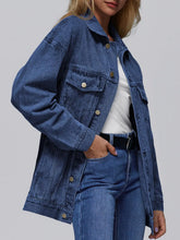 Load image into Gallery viewer, Women's  Denim Long Sleeve Oversized Button Jacket
