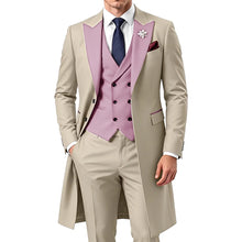 Load image into Gallery viewer, 3 Piece Mens Tailcoat Slim Fit Double breasted Suit
