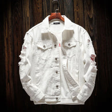 Load image into Gallery viewer, Men's Long-sleeve Orange Denim Jackets
