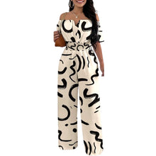 Load image into Gallery viewer, 2026 Jumpsuits for Women Summer Fashion Off Shoulder Casual Short Sleeve Wide Leg Rompers Sexy Slim Ladies Overalls Streetwear
