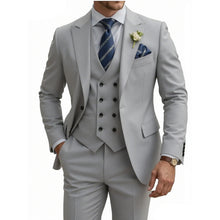 Load image into Gallery viewer, Mens 3 Piece Slim Fit Double Breasted Suit
