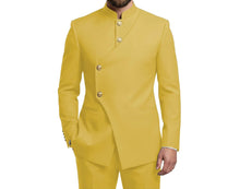Load image into Gallery viewer, Mandarin Collar Suit Blazer Pants Set
