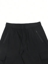 Load image into Gallery viewer, Men's 3/4-Length Cargo Shorts — Woven Twill Fabric, Multi-Pocket Casual Trousers. Non-Stretch Adult Apparel for Summer
