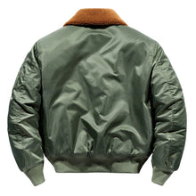 Load image into Gallery viewer, Winter Mens Fur Collar Bomber Jacket Military Coats Thick Cotton Liner Warm MA-1 Flight Pilot Jacket Male
