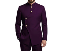 Load image into Gallery viewer, Mandarin Collar Suit Blazer Pants Set
