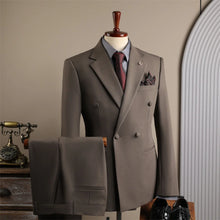 Load image into Gallery viewer, Men's Suits Complete Men's Suits 3‑Piece Outfit Set Elegant Wrinkle‑Resistant Well‑Tailored For Wedding Business Meetings
