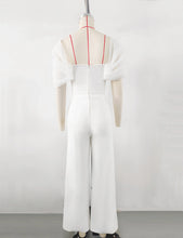 Load image into Gallery viewer, Jumpsuits Women Elegant Luxury Deep V Neck Sleeveless Bandage Jumpsuit Elastic Waist Long Pants Ankle length for Celebrity Party
