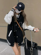 Load image into Gallery viewer, Women Bomber  Baseball Oversize Varsity Jacket
