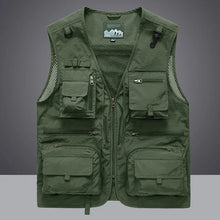 Load image into Gallery viewer, Multipocket Quick Dry Mesh Fishing Vests Men Outdoor Tactical Vest Hiking Hunting Casual Fisherman Vest Solid Sleeveless Coats
