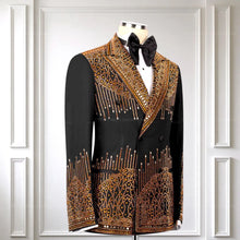 Load image into Gallery viewer, Suit For Man Stone Embroidered Wedding Men's Suit, Groom Tuxedo Set, Party Suit Men, Prom's Tuxedo, Stage Costume For Men
