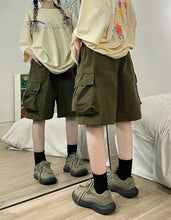 Load image into Gallery viewer, Women High Waist Cargo Shorts
