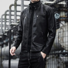 Load image into Gallery viewer, Leather Suit Jacket Men Slim FitLeather jacket
