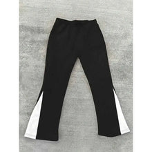 Load image into Gallery viewer, Men's Casual Street Style Trendy Cross Print Fashionable Slightly Flared Black and White Color-Block Design Sweatpants Men Pants
