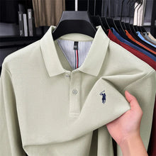 Load image into Gallery viewer, High end brand 100% cotton long sleeve polo shirt fashion luxury pony embroidery business casual comfort new Paul men's T-shirt
