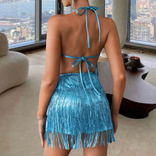 Load image into Gallery viewer, Jumpsuits for Women Tassel Party Outfit Sexy Style Fashion Backless Sequined Jumpsuit Fringe
