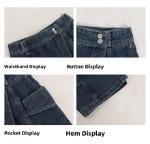 Load image into Gallery viewer, High Waist Denim Women Loose Slimming Hip Covering Skirt  Shorts
