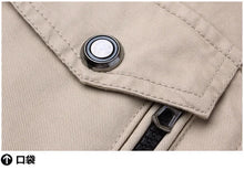 Load image into Gallery viewer, 2023 new Pilot Bomber Jacket Coats Mens Cotton Cargo Jackets With Zipper Pockets Retro Casual Work Jacket Male Clothing Outwear
