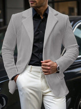 Load image into Gallery viewer, Men  Single Button Blazers Turn Down Collar Jackets Long Sleeve Suit
