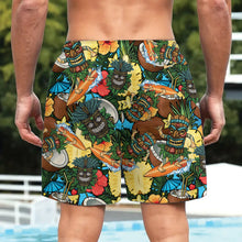Charger l'image dans la galerie, Summer Coconut Leaf Totem Mask Mayan Ethnic Casual Shorts
