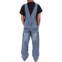 Load image into Gallery viewer, Men Denim Suspenders Simple Multi Pocket Baggy Jeans Overalls
