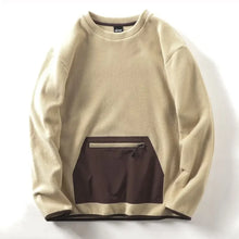 Load image into Gallery viewer, Men's Casual Versatile Pullover Top Self Heating Zipper Pocket Sweatshirt
