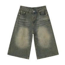 Load image into Gallery viewer, IEFB Fashion Loose Men's Straight Denim Pants American Style Casual Worn-out Design Wide Leg Jeans Summer New Trend 9C6256

