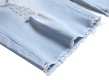 Load image into Gallery viewer, 2026 Summer Men's Red Rose Embroidered Jeans Shorts, Fashion Casual Shorts Black Blue White Men Torn and Frayed Denim Shorts

