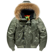 Load image into Gallery viewer, Men's  Padding Parkas Outdoor Fur Hooded Jacket
