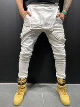 Load image into Gallery viewer, Men's Tie Dye Denim Overalls, Slim Fit and Slimming  Jeans
