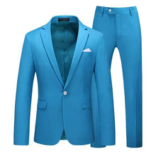 Load image into Gallery viewer, Men's Suits 2 PCS Sets Fashion Business Casual Formal Clothes Man Solid Slim Prom Party Blazer Coats+Trousers Sets Plus Size 6XL
