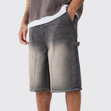Load image into Gallery viewer, Men's Strecth Knee Length Washed Shorts
