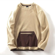 Load image into Gallery viewer, Men's Casual Versatile Pullover Top Self Heating Zipper Pocket Sweatshirt

