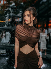 Load image into Gallery viewer, Mozision Hollow Out Short Sleeve Sexy Maxi Dress
