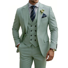 Load image into Gallery viewer, Mens 3 Piece Slim Fit Double Breasted Suit
