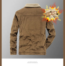 Load image into Gallery viewer, Winter 2025 New Fashion Men's Thicken Stand Collar Casual Trendy Turn-down Collar Warm Corduroy Jacket Male Clothes Coat Tops
