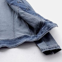 Load image into Gallery viewer, Women's Short Cropped Denim Jacket
