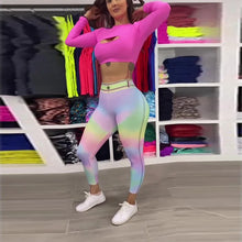 Load image into Gallery viewer, Tie-dye Colorful Women's  Denim Leggings
