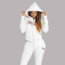 Load image into Gallery viewer, Women's Track Suit Aesthetic Hoodies Sweatshirts Sweatpants 2 Piece Set Zipper Cardigan High quality Sportwear Woman Pants Sets

