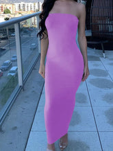 Lade das Bild in den Galerie-Viewer, Summer Women's Sexy Sleeveless Chest Wrapped Long Beach Dress
